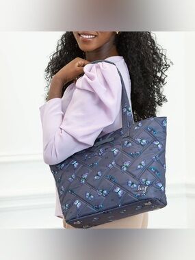 Lug Skyliner Butterfly Quilted Tote Bag - Gray